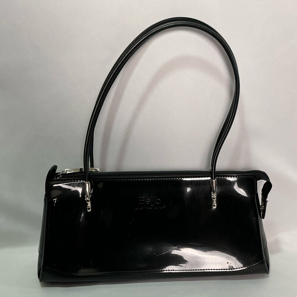 Bejo Uptown Shiny Glossy Black Shoulder Bag Medium Y2k